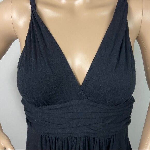 La Vie En Rose Y2K Babydoll Tunic Tank Black Nightgown Size Small Sleep Empire - Picture 2 of 8